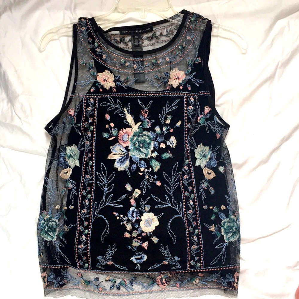 Embroidered shirt with cami